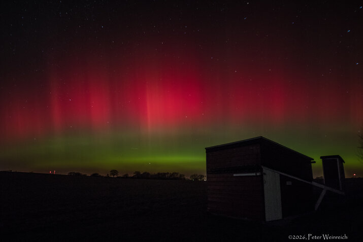 Ein Blick über die Sternwarte in den Nordhimmel